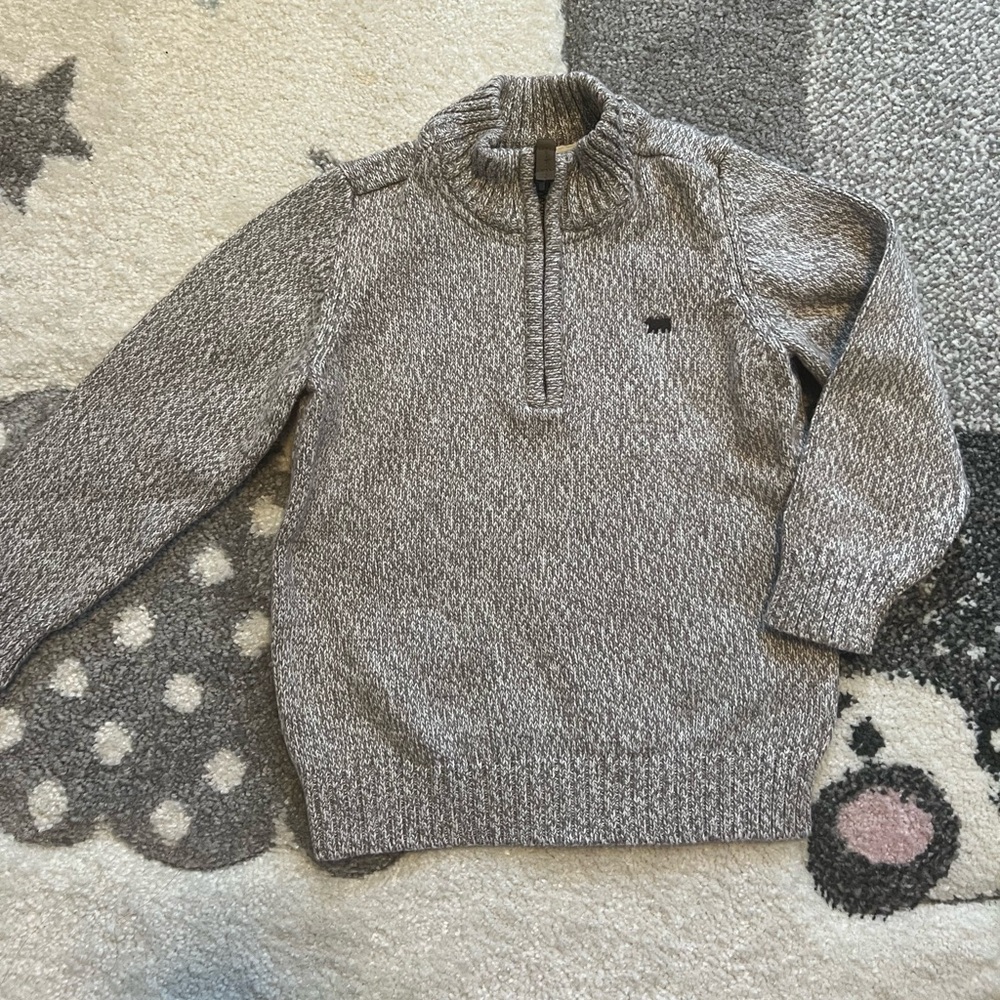 Carter's Gray Marled Half-Zip Sweater